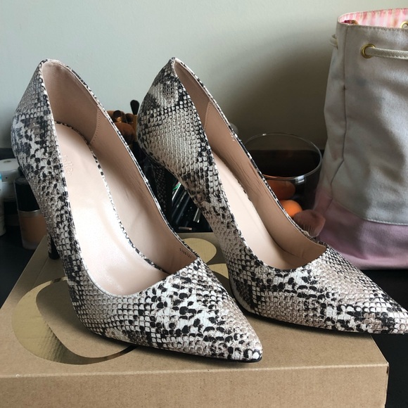 Charlotte Russe Shoes - Snake print heels